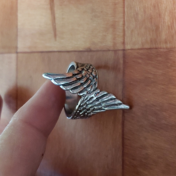 Vintage Silvertone Wing s Ring Size 7